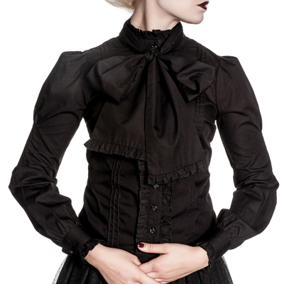 Virginia – Camisa negra estilo steampunk - Imagen 6