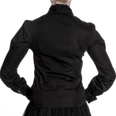Virginia – Camisa negra estilo steampunk - Imagen 3