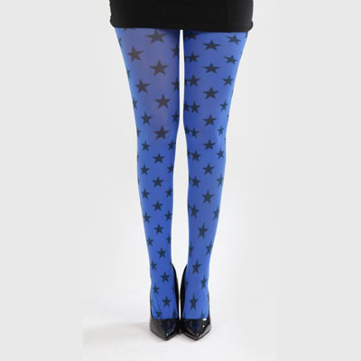 Rock Star girl – Medias azules con estrellas negras