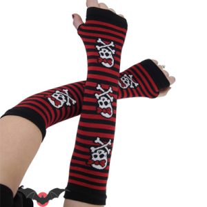 Little Daisy –  Guantes emo sin dedos y calavera