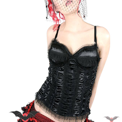 Sinister – Bustier burlesque negro - Imagen 2