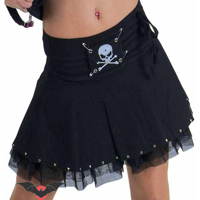 Gangsta Katia – Falda heavy metal con parche de calavera - Imagen 2