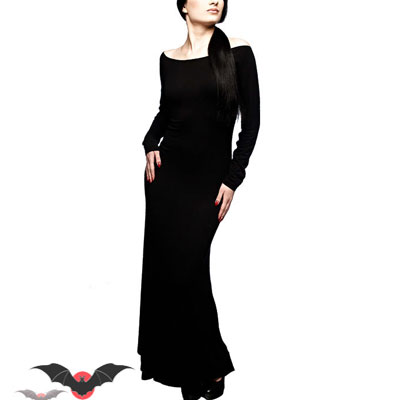 Lilith in black – Vestido gótico largo en negro - Imagen 5