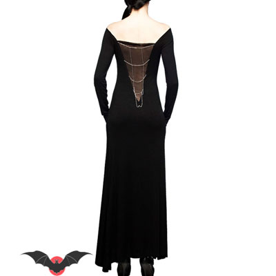 Lilith in black – Vestido gótico largo en negro - Imagen 3