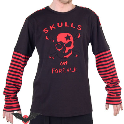 Silence – Camiseta punk de manga larga estilo alternativo negra - Imagen 2