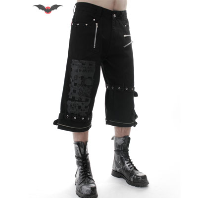Wild – Bermudas punk largas con hebillas y cremalleras - Imagen 2
