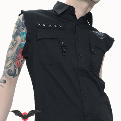 Malediction – Camisa heavy metal y dark sin mangas - Imagen 3
