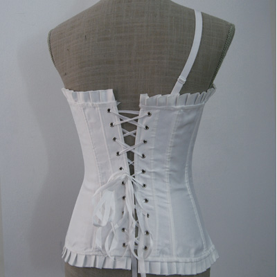 Amour – Corset para bodas y fiestas en color blanco - Imagen 3