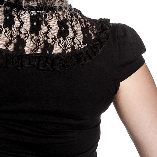 Tymore – Camiseta gótica con encajes - Imagen 5