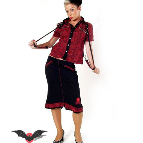 Bloody Angel – Camisa punk rock de leopardo - Imagen 3