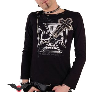 Death Skull – Camiseta punk de hombre