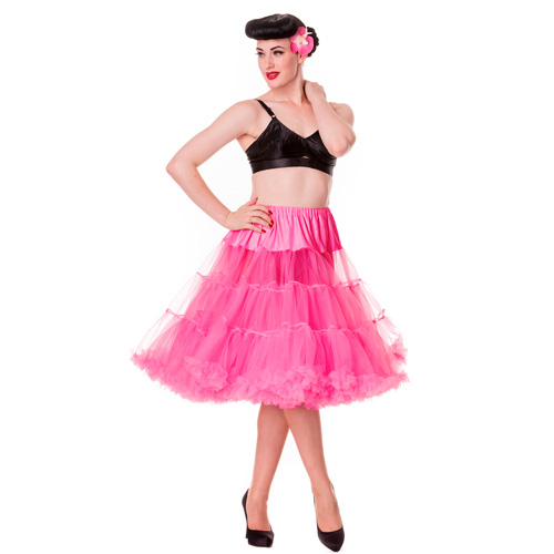 Pin up Petticoat – Cancan pin up en color rosa fuerte - Imagen 2