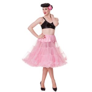 Pin up PLUS – Cancan vintage rosa en tallas grandes