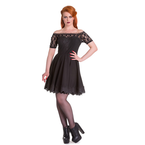 Amara – Vestido negro de moda gótica - Imagen 2
