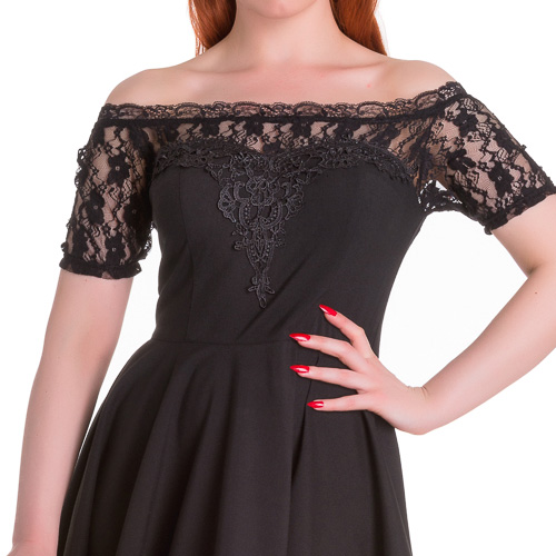 Amara – Vestido negro de moda gótica - Imagen 3