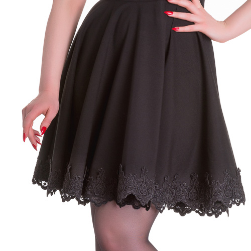 Amara – Vestido negro de moda gótica - Imagen 4
