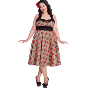 Charlie 50s – Vestido pin up estampado en tallas grandes