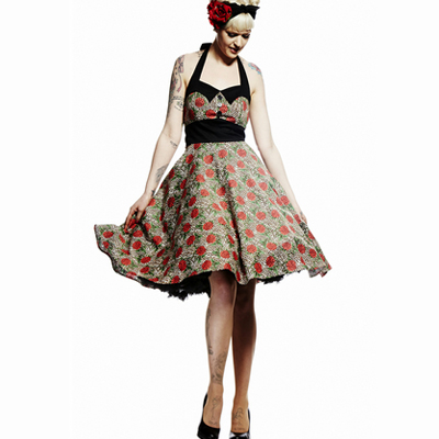 Charlie 50s – Vestido pin up estampado en tallas grandes - Imagen 8