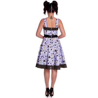 Dixie 50s – Vestido años 50 estampado en lila - Imagen 3