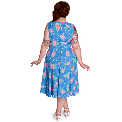 Darlene Blue – Vestido estampado flores en tallas grandes - Imagen 3