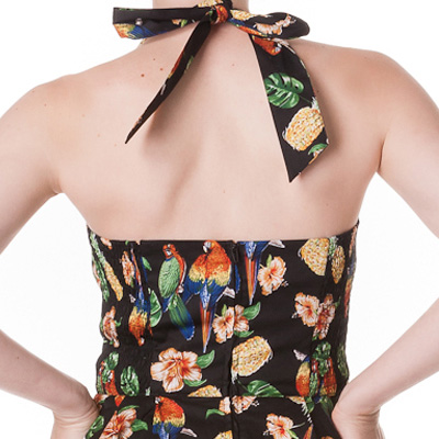 Sassy Tropical Black – Vestido estampado tropical - Imagen 5