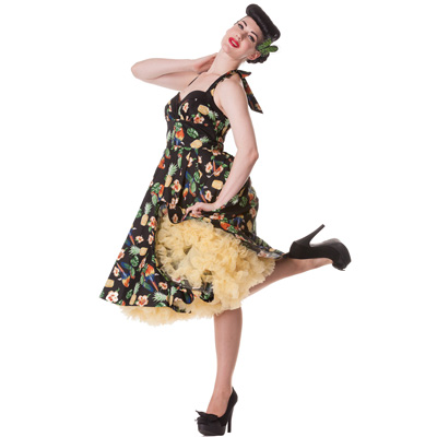 Sassy Tropical Black – Vestido estampado tropical - Imagen 6