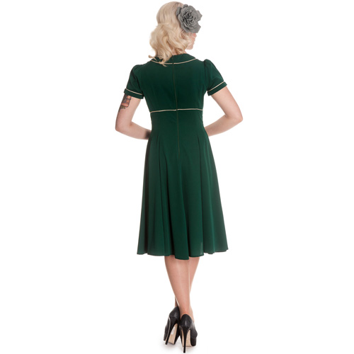 Mae West – Vestido estilo años 40 en verde - Imagen 4