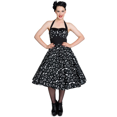 Creepy – Vestido gótico negro estampado - Imagen 6