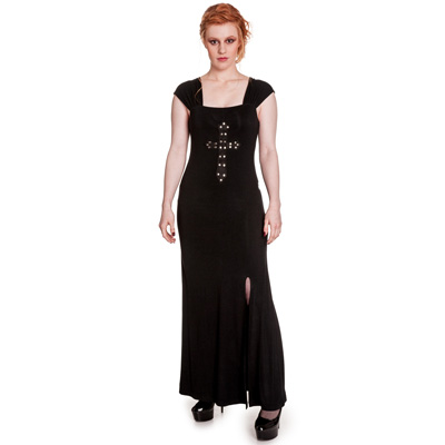 Crucifix – Vestido gótico largo - Imagen 7