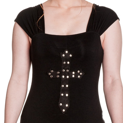 Crucifix – Vestido gótico largo - Imagen 3