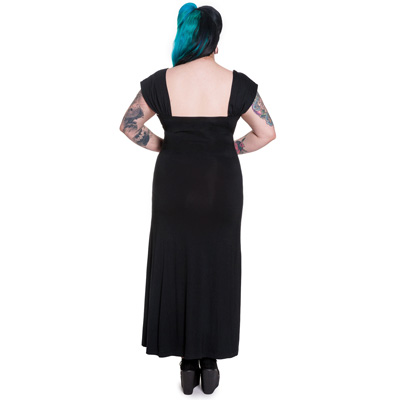 Crucifix PLUS – Vestido gótico largo en tallas grandes - Imagen 3