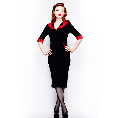 Thelma Red – Vestido pin up ajustado de fiesta - Imagen 7