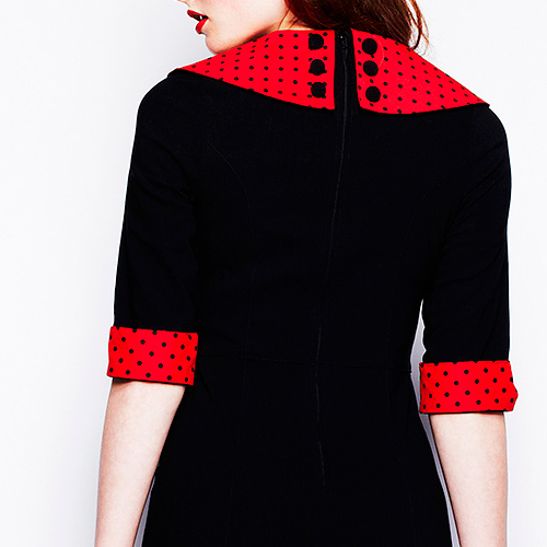 Thelma Red – Vestido pin up ajustado de fiesta - Imagen 5