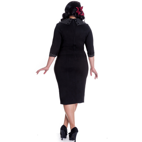 Thelma Black PLUS – Vestido pin up ajustado en tallas grandes - Imagen 3