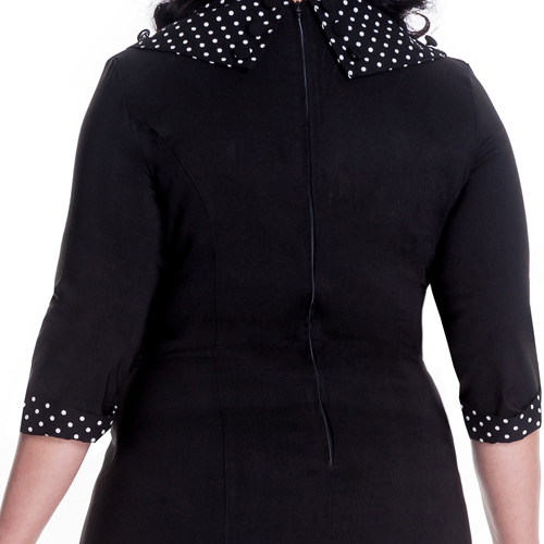Thelma Black PLUS – Vestido pin up ajustado en tallas grandes - Imagen 6
