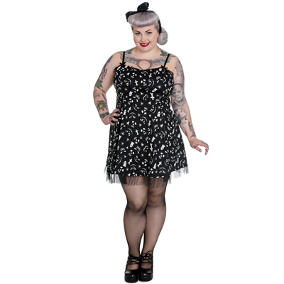 Creepy Mini PLUS – Vestido punk en tallas grandes - Imagen 2