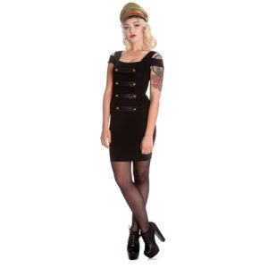 Obsidian – Vestido steampunk ajustado punto roma