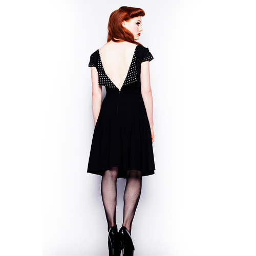 Evie BW – Vestido vintage de fiesta en negro y blanco - Imagen 4