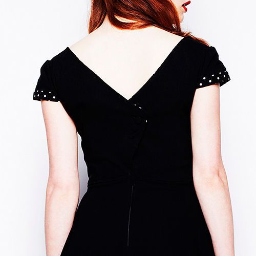 Evie BW – Vestido vintage de fiesta en negro y blanco - Imagen 6