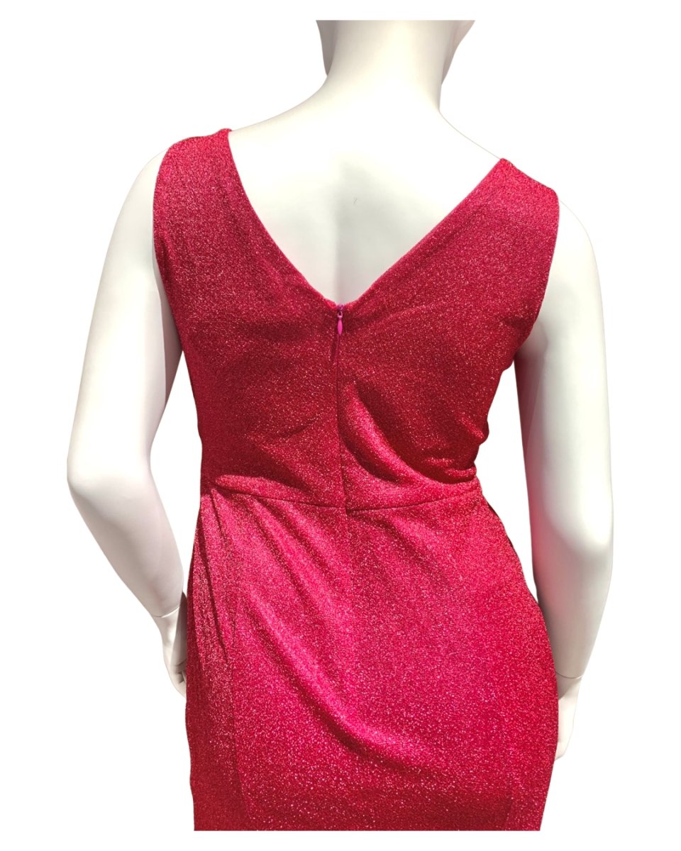 Vestido Sirena Brillos Volante Curvy - Imagen 3