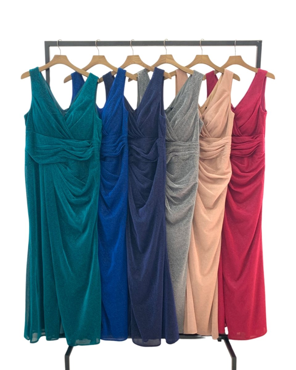 Vestido Sirena Brillos Volante Curvy - Imagen 5