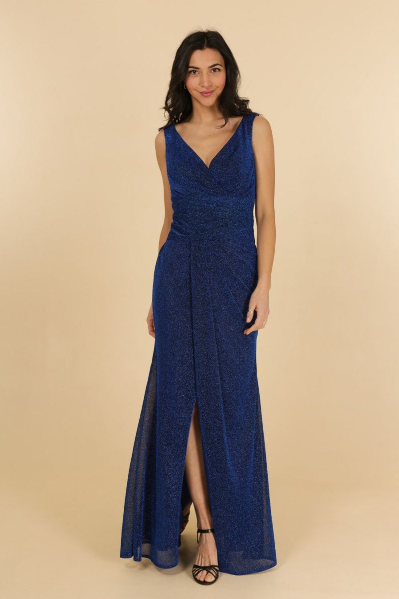 Vestido Sirena Brillos Volante Curvy - Imagen 6