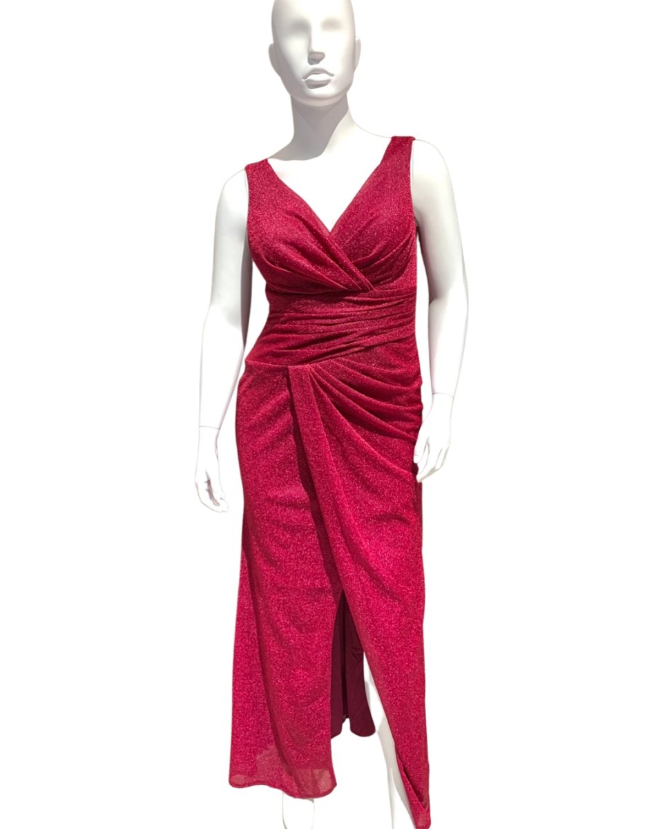 Vestido Sirena Brillos Volante Curvy - Imagen 4