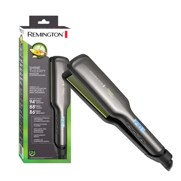 Plancha Alisadora Remington Shine Therapy con Placas Anchas