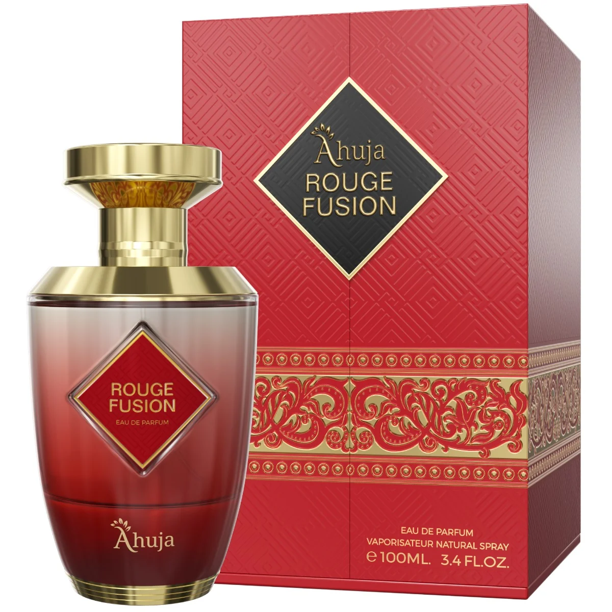 Ahuja Rouge Fusion – Perfume Árabe 100 ml Aroma intenso, dulce y seductor de larga duración - Imagen 2