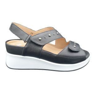 SANDALIAS CUÑA NEGRA PIESANTO 260388N