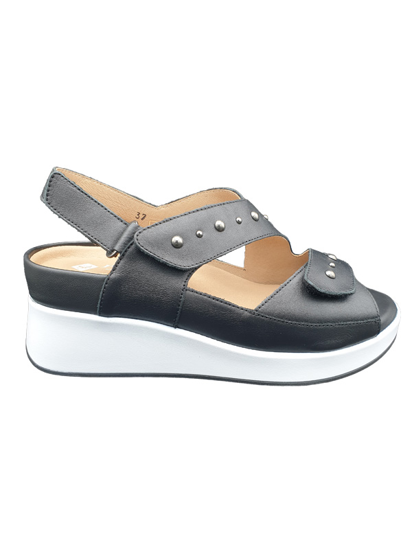 SANDALIAS CUÑA NEGRA PIESANTO 260388N - Imagen 2
