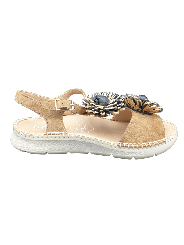 SANDALIAS CUÑA DCHICAS 5536W VITELO WHISKY - Imagen 2