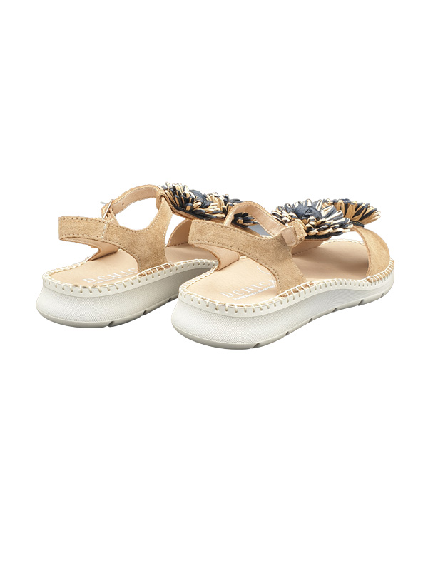 SANDALIAS CUÑA DCHICAS 5536W VITELO WHISKY - Imagen 4