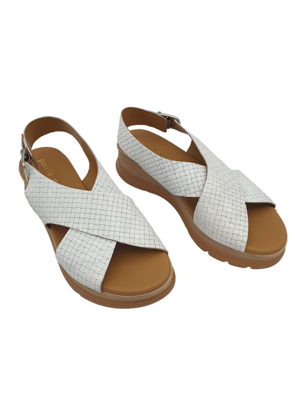 SANDALIAS DE CUÑA BLANCO PAULA URBAN 24835 FORMENTERA - Imagen 3